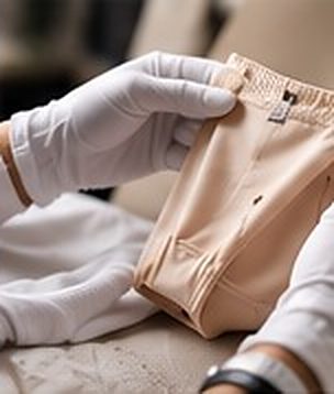 Illustrative image of a garment being inspected