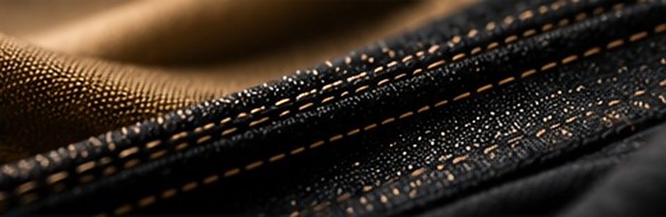 Illustrative close-up of garment stitching